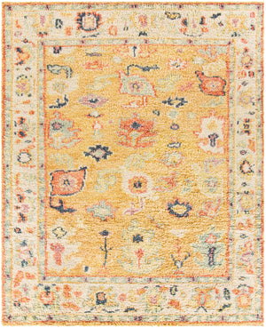 Marrakech MRK-2302 Traditional Wool Rug MRK2302-912 Saffron, Camel, Dark Blue, Lilac, Pale Blue, Coral, Cream 100% Wool 9' x 12'