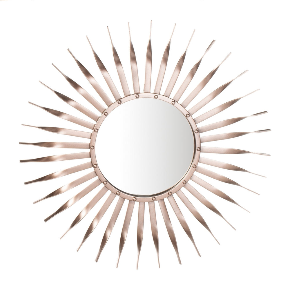 Safavieh Marlene Sunburst Mirror in Rose Gold