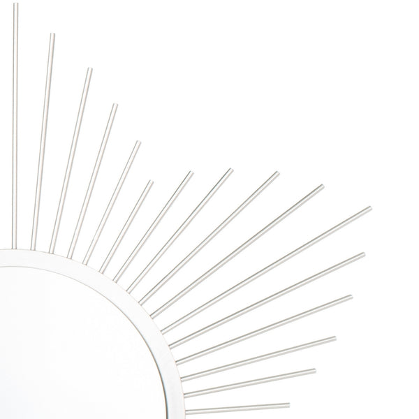 Safavieh River Sunburst Mirror in Silver