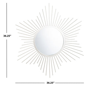 Safavieh River Sunburst Mirror in Silver