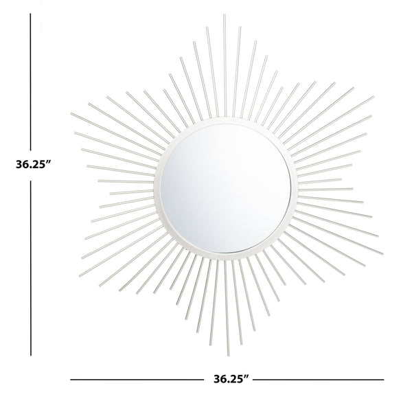 Safavieh River Sunburst Mirror in Silver