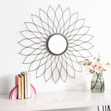 Safavieh Ravin Sunburst Mirror in Champagne