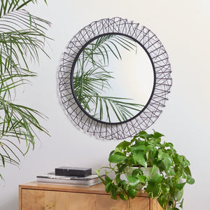 Elsie Contemporary Decorative Mirror with Intricate Geometric Design - Perfect Focal Point for Home