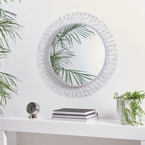Elsie Contemporary Decorative Mirror with Intricate Geometric Design - Perfect Focal Point for Home