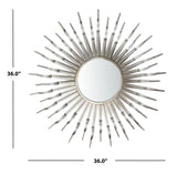 Safavieh Naya Sunburst Mirror in Gunmetal