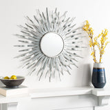 Safavieh Naya Sunburst Mirror in Silver