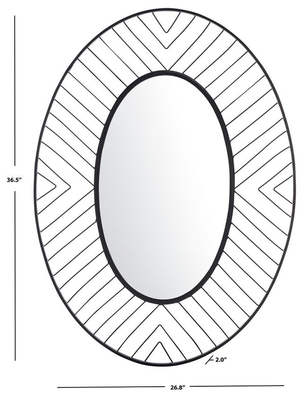 Tanra Mirror - Stunning Black Decorative Wall Mirror with Artistic Open Frame for Modern Interiors