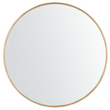 Rinlon Mirror - Elegant Gold Framed Circular Design for Minimalist Decor, 30" Diameter, No Assembly Required