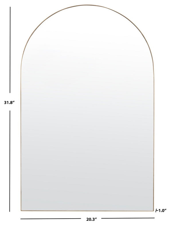 Jinla Mirror - Elegant Arched Gold Accent for Small Spaces, Timeless Design, 20.3" x 31.8" Size