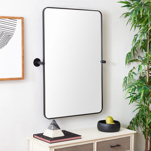 Safavieh Delinah Mirror Black Wood/Metal MRR2001A