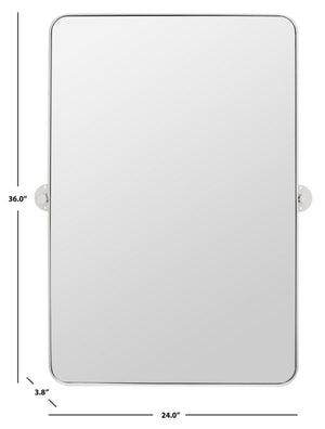 Safavieh Delinah Mirror Silver Wood/Metal MRR2001B