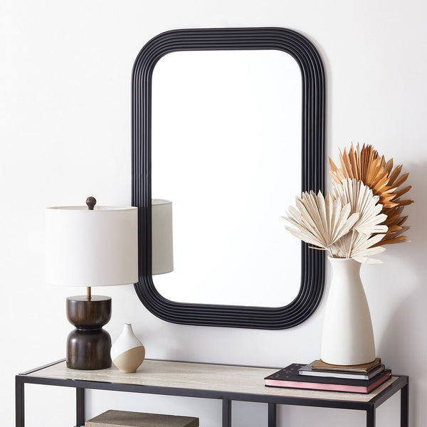 Safavieh Ahna Mirror Black Wood/Metal MRR2003A