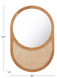 Safavieh Danya Mirror Natural Elm/Glass MRR2019B