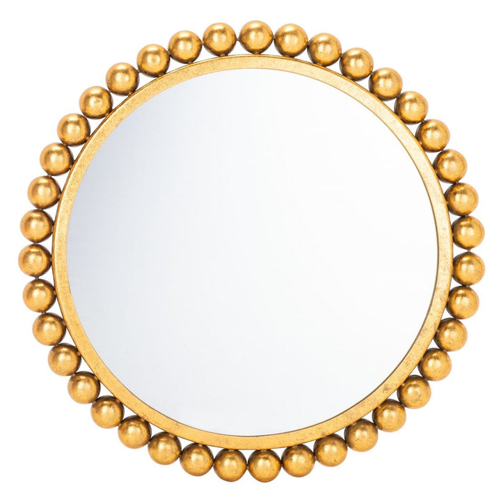 23 X 1.5 X Black Polished Gold Glass Small Round Mirror – English Elm