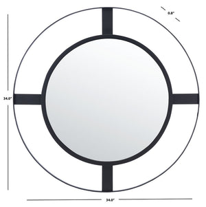 Safavieh Kirina Mirror Black Matte Iron/Glass MRR3046A