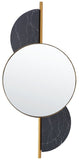 Safavieh Laurelle Mirror Gold / Black Iron/Glass MRR3047B