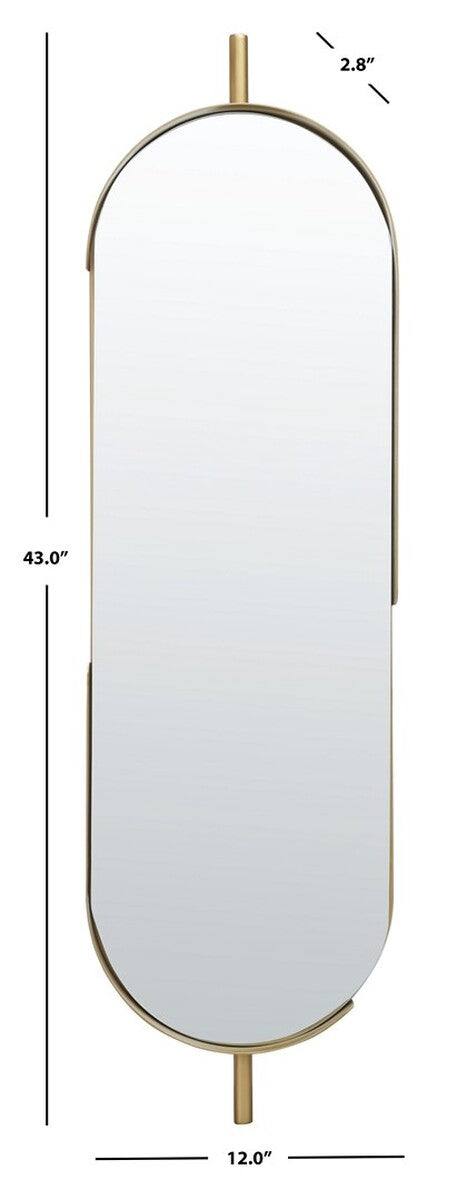 Safavieh Nicoli Mirror Brushed Brass Iron/Glass MRR3051A