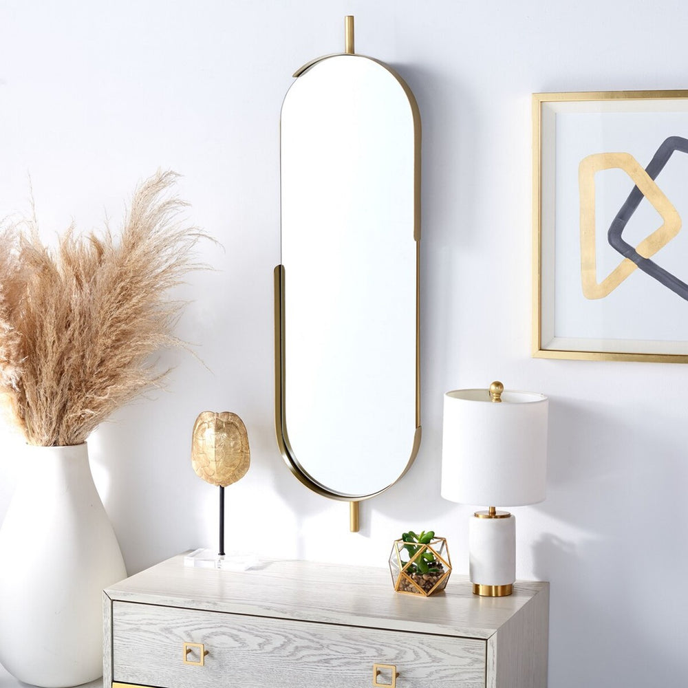 Safavieh Nicoli Mirror Brushed Brass Iron/Glass MRR3051A