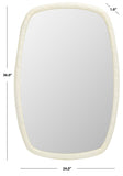 Safavieh Raelee, 24 Inch, Ivory, Aluminum/Mdf Mirror Ivory Aluminum/Mdf/ Felt / Cleat /Pine MRR3068A