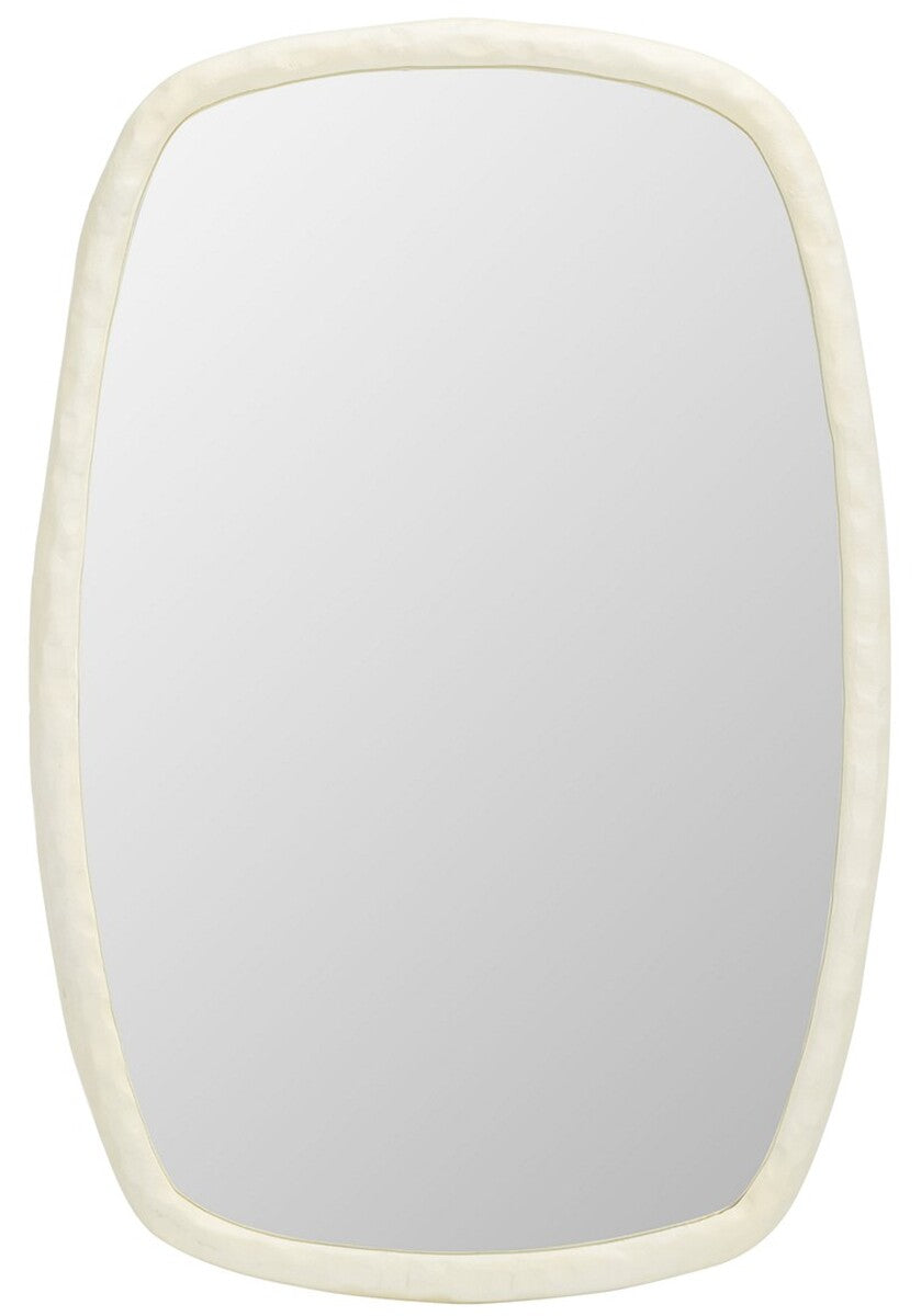 Safavieh Raelee, 24 Inch, Ivory, Aluminum/Mdf Mirror Ivory Aluminum/Mdf/ Felt / Cleat /Pine MRR3068A