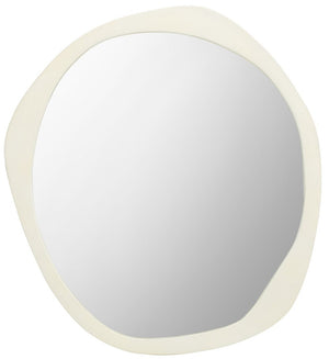 Safavieh Rafla, 29 Inch, Ivory, Aluminum/Mdf Mirror Ivory Aluminum/Mdf/ Felt / Cleat /Pine MRR3069A