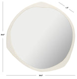 Safavieh Sayori, 38 Inch, Ivory, Aluminum/Mdf Mirror Ivory Aluminum/Mdf/ Felt / Cleat /Pine MRR3070A