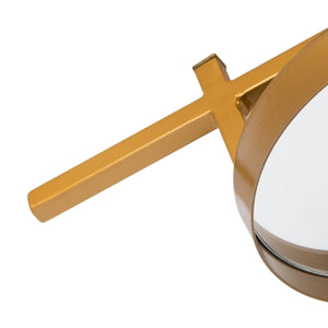 Safavieh Ileva, 7.25 Inch, Gold, Iron Mirror Gold Iron/Mdf/Felt/Pine MRR3073A