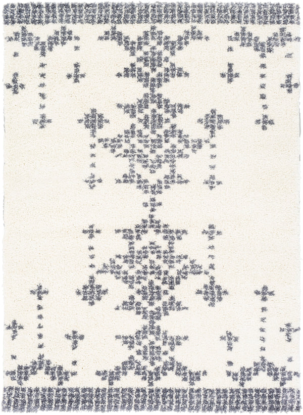 Maroc Shag MRS-2300 Global Polypropylene, Polyester Rug MRS2300-679 Medium Gray, White 76% Polypropylene, 24% Polyester 6'7" x 9'