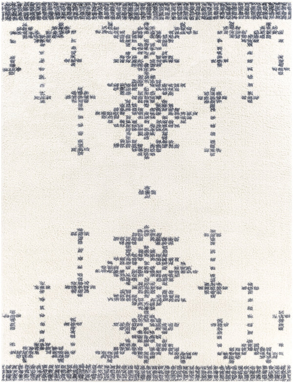 Maroc Shag MRS-2300 Global Polypropylene, Polyester Rug MRS2300-710103 Medium Gray, White 76% Polypropylene, 24% Polyester 7'10" x 10'3"