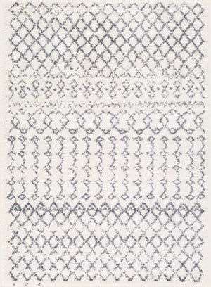 Maroc Shag MRS-2311 Global Polypropylene, Polyester Rug MRS2311-679 Medium Gray, White 76% Polypropylene, 24% Polyester 6'7" x 9'