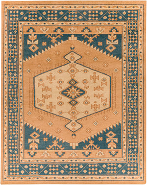 Milas MSL-2300 Traditional Wool Rug MSL2300-810 Camel, Burnt Orange, Beige, Navy 100% Wool 8' x 10'