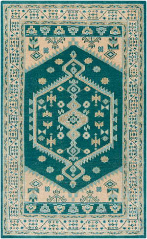 Milas MSL-2301 Traditional Wool Rug MSL2301-81012 Emerald, Beige, Sky Blue, Sage 100% Wool 8'10" x 12'