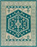 Milas MSL-2301 Traditional Wool Rug MSL2301-810 Emerald, Beige, Sky Blue, Sage 100% Wool 8' x 10'