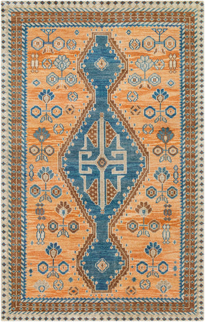 Milas MSL-2302 Traditional Wool, Viscose Rug MSL2302-81012 Terracotta, Cream, Taupe, Dark Brown, Bright Pink, Dark Blue, Denim 70% Wool, 30% Viscose 8'10" x 12'