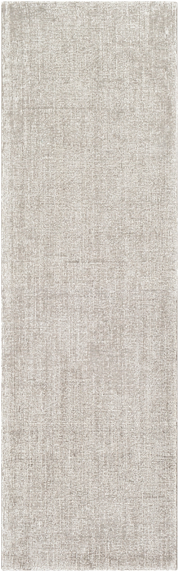 Messina MSN-2302 Modern Wool, Recycled PET Yarn Rug MSN2302-268 Medium Gray, White 75% Wool, 25% Recycled PET Yarn 2'6" x 8'