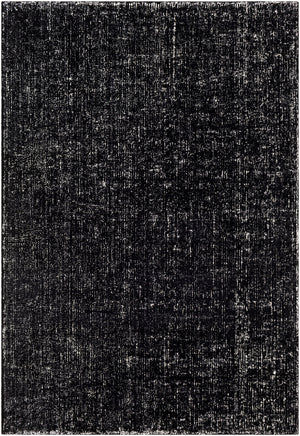 Messina MSN-2303 Modern Wool, Recycled PET Yarn Rug MSN2303-576 Black, White 75% Wool, 25% Recycled PET Yarn 5' x 7'6"