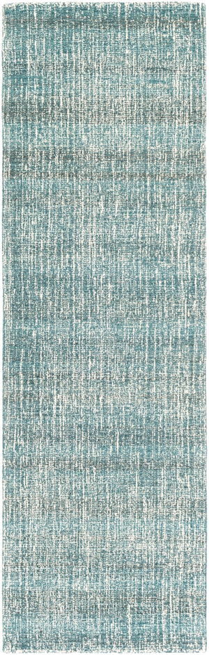 Messina MSN-2305 Modern Wool, Recycled PET Yarn Rug MSN2305-268 Aqua, White, Camel, Charcoal 75% Wool, 25% Recycled PET Yarn 2'6" x 8'