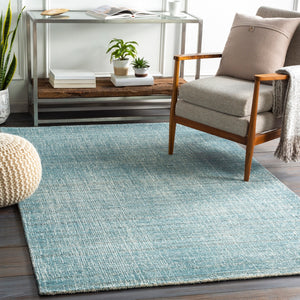 Messina MSN-2305 Modern Wool, Recycled PET Yarn Rug MSN2305-912 Aqua, White, Camel, Charcoal 75% Wool, 25% Recycled PET Yarn 9' x 12'