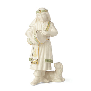 First Blessing Nativity™ Drummer Boy Figurine - Hand-Painted Ivory Porcelain with 24K Gold Accents