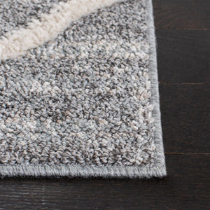 Martha Stewart Lucia Shag Martha Stewart 0720 Shag & Flokati Power Loomed Polypropylene Pile Rug White / Light Grey