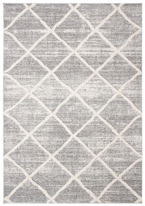 Martha Stewart Lucia Shag Martha Stewart 0720 Shag & Flokati Power Loomed Polypropylene Pile Rug White / Light Grey
