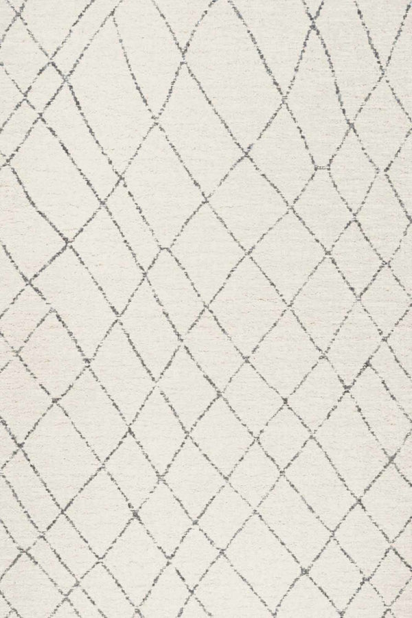 Martha Stewart Lucia Shag Martha Stewart 0727 Shag & Flokati Power Loomed Polypropylene Pile Rug Light Grey / White