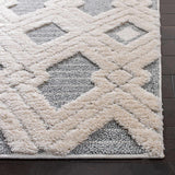 Martha Stewart Lucia Shag Martha Stewart 0728 Shag & Flokati Power Loomed Polypropylene Pile Rug White / Light Grey