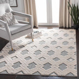 Martha Stewart Lucia Shag Martha Stewart 0728 Shag & Flokati Power Loomed Polypropylene Pile Rug White / Light Grey