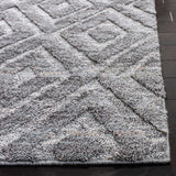 Martha Stewart Lucia Shag Martha Stewart 0782 Shag & Flokati Power Loomed Polypropylene Pile Rug Dark Grey / Light Grey