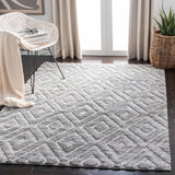 Martha Stewart Lucia Shag Martha Stewart 0782 Shag & Flokati Power Loomed Polypropylene Pile Rug Dark Grey / Light Grey