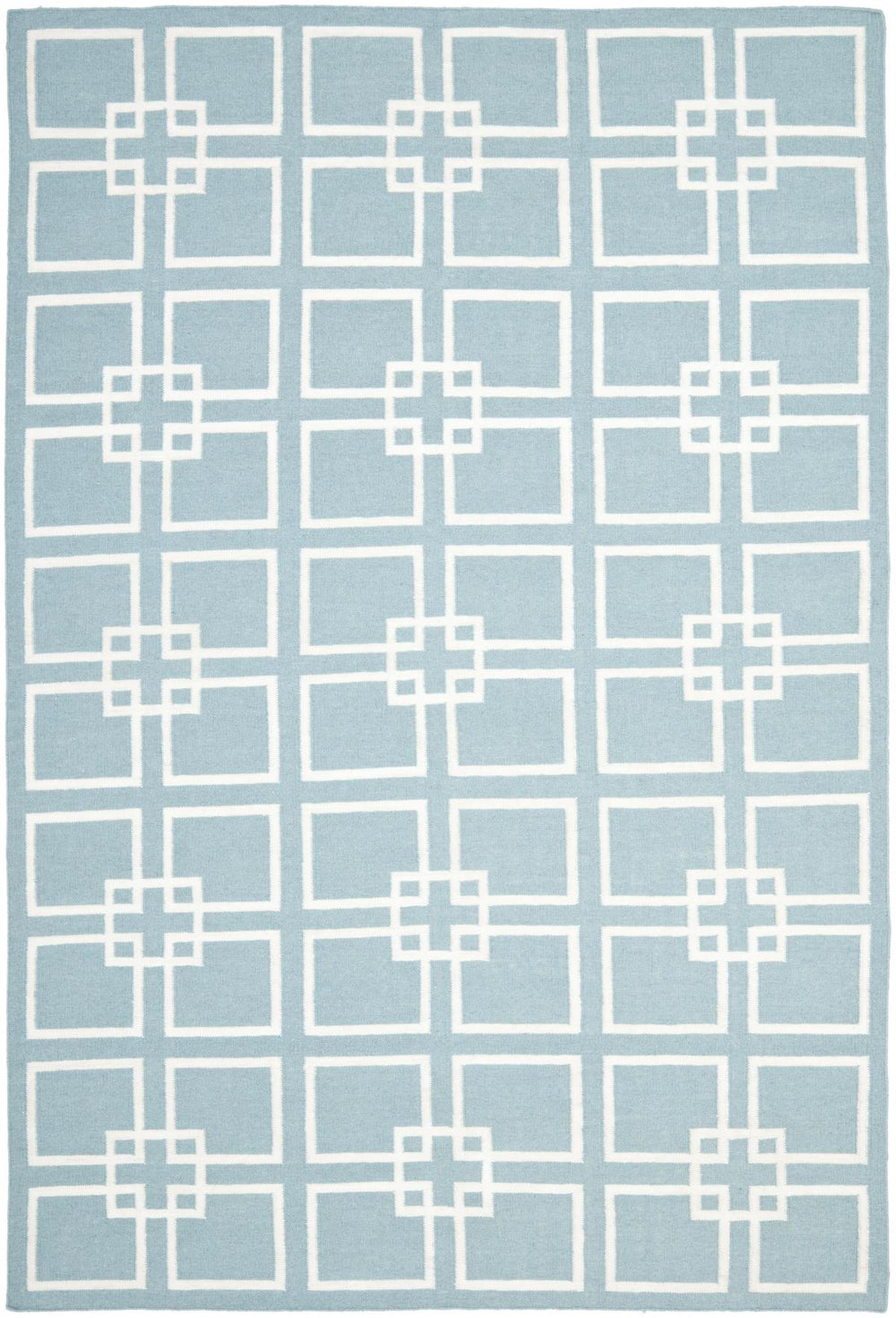 Martha Square Dance Dhurrie Rug - Handcrafted Wool & Banana Silk, Geometric Design for Stylish Homes