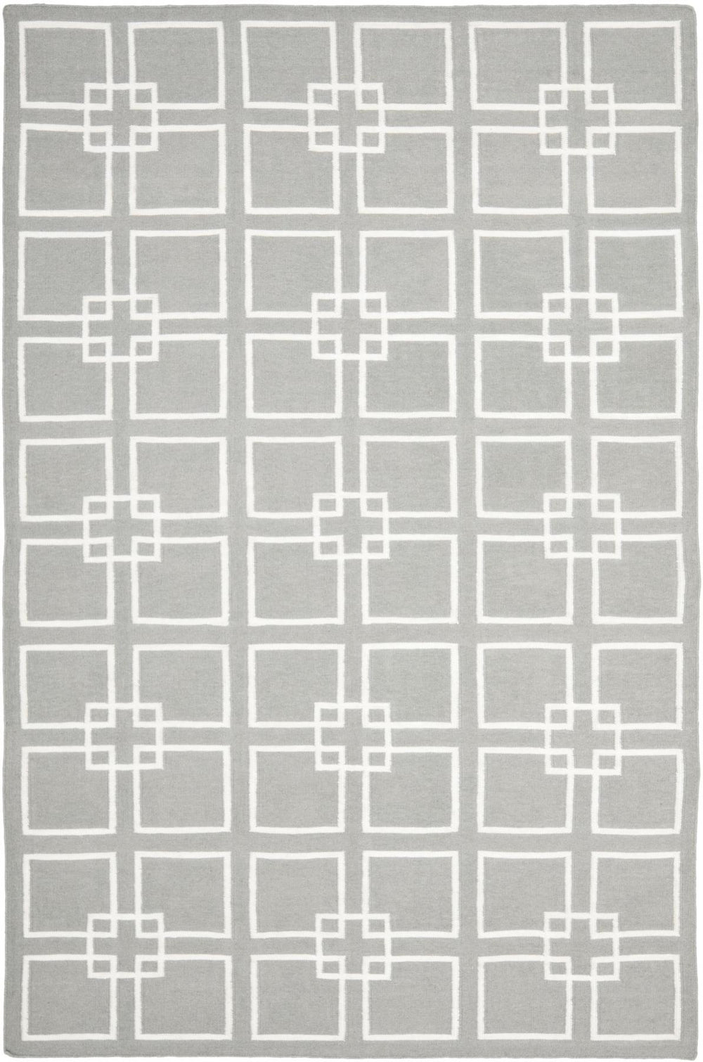 Martha Square Dance Dhurrie Rug - Handcrafted Wool & Banana Silk, Geometric Design for Stylish Homes