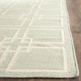 Martha Stewart Square Dance  Flat Weave 60% Wool, 20% Silk, 20% Cotton Rug Fennel Seed Grn