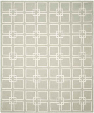 Martha Stewart Square Dance  Flat Weave 60% Wool, 20% Silk, 20% Cotton Rug Fennel Seed Grn